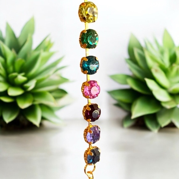 Bag charm MultiColor Rhinestone Cupchain & Pendant. - Picture 5 of 14